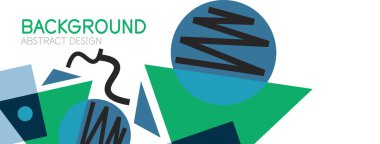 Soyut arkaplan. Bloklar, çizgiler, üçgenler, daireler. Duvar kağıdı, afiş, arkaplan, iniş sayfası için tekno veya iş konsepti