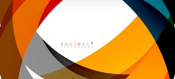 Geometrische abstracte achtergrond. Cirkel gemaakt met overlappende kleurvormen. Vector Illustratie voor Behang, Banner, Achtergrond, Landingspagina — Stockvector