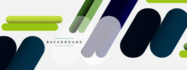 Overlappende ronde vormen en lijnen achtergrond. Vector illustratie voor behang banner achtergrond of landing page — Stockvector