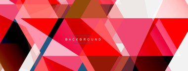 Mozaik üçgenler geometrik arkaplan. Tekno veya iş konsepti, duvar kağıdı, afiş, arkaplan, iniş sayfası deseni