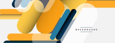 Soyut arkaplan. Yuvarlak şekiller, gri arkaplanda çizgiler. Duvar kağıdı afişi veya iniş sayfası için vektör illüstrasyonu