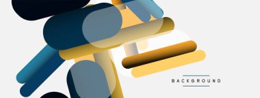 Soyut arkaplan. Yuvarlak şekiller, gri arkaplanda çizgiler. Duvar kağıdı afişi veya iniş sayfası için vektör illüstrasyonu