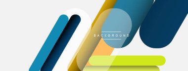 Soyut arkaplan. Yuvarlak şekiller, gri arkaplanda çizgiler. Duvar kağıdı afişi veya iniş sayfası için vektör illüstrasyonu