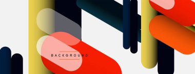 Soyut arkaplan. Yuvarlak şekiller, gri arkaplanda çizgiler. Duvar kağıdı afişi veya iniş sayfası için vektör illüstrasyonu