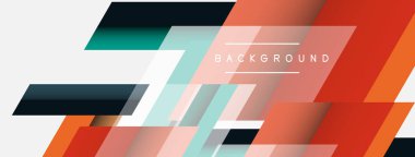 Vektör arkaplanı. Gölge efektli soyut örtüşen renk çizgileri tasarımı. Duvar kağıdı afişi için resim arkaplanı veya iniş sayfası