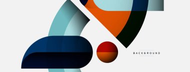 Geometrik soyut arkaplan. Duvar kağıdı arkaplanı veya iniş sayfası için yuvarlak şekiller, daireler, satır bileşimi