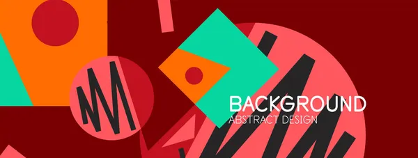 Abstracte achtergrond met blokken, lijnen, geometrische vormen. Techno of business concept voor behang, banner, achtergrond, landing page — Stockvector