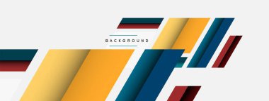 Vektör arkaplanı. Gölge efektli soyut örtüşen renk çizgileri tasarımı. Duvar kağıdı afişi için resim arkaplanı veya iniş sayfası