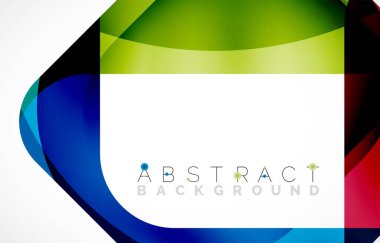 Minimum arkaplan. Dalgalı şekillerle oluşturulmuş yuvarlak köşeli soyut kare şekiller. Duvar Kağıdı, Sancak, Arkaplan, İniş Sayfası için Vektör İllüstrasyonu