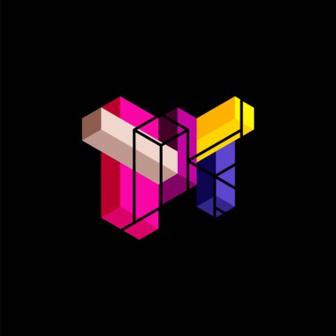 Soyut arkaplan. 3 boyutlu küp, küp elementler ve bloklar. Duvar kağıdı, afiş, arkaplan, iniş sayfası için tekno veya iş konsepti