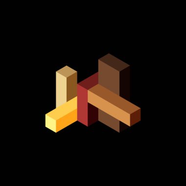 Soyut arkaplan. 3 boyutlu küp, küp elementler ve bloklar. Duvar kağıdı, afiş, arkaplan, iniş sayfası için tekno veya iş konsepti