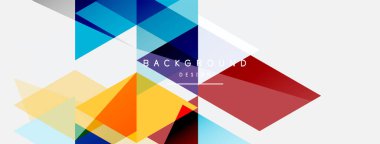 Renkli üçgen bileşimi, geometrik soyut arkaplan. Tekno veya iş konsepti, duvar kağıdı, afiş, arkaplan, iniş sayfası deseni