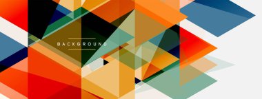 Mozaik üçgenler geometrik arkaplan. Tekno veya iş konsepti, duvar kağıdı, afiş, arkaplan, iniş sayfası deseni