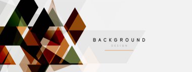 Mozaik üçgenler geometrik arkaplan. Tekno veya iş konsepti, duvar kağıdı, afiş, arkaplan, iniş sayfası deseni