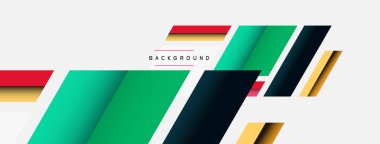 Vektör arkaplanı. Gölge efektli soyut örtüşen renk çizgileri tasarımı. Duvar kağıdı afişi için resim arkaplanı veya iniş sayfası