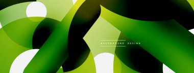 Yuvarlak şekiller daireler ve diğer geometrik şekiller. Duvar kağıdı afişi arkaplan kartı veya iniş sayfası için vektör illüstrasyonu