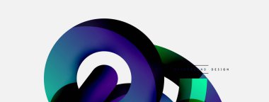 Yuvarlak şekiller daireler ve diğer geometrik şekiller. Duvar kağıdı afişi arkaplan kartı veya iniş sayfası için vektör illüstrasyonu