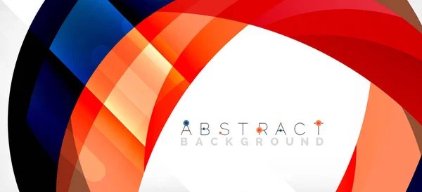 Geometric abstract background. Circle created with overlapping color shapes. Vector Illustration For Wallpaper, Banner, Background, Landing Page — Stock Vector