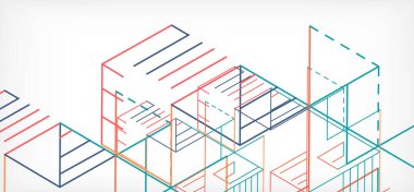 Soyut arkaplan. Beyaz arkaplanda renk çizgileri. Doğrusal soyut kompozisyon. Duvar kağıdı, afiş, arkaplan, iniş sayfası için tekno veya iş konsepti