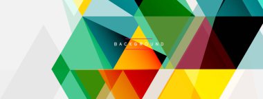 Renkli üçgen bileşimi, geometrik soyut arkaplan. Tekno veya iş konsepti, duvar kağıdı, afiş, arkaplan, iniş sayfası deseni