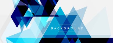 Mozaik üçgenler geometrik arkaplan. Tekno veya iş konsepti, duvar kağıdı, afiş, arkaplan, iniş sayfası deseni