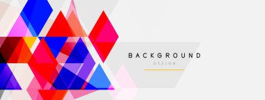 Renkli üçgen bileşimi, geometrik soyut arkaplan. Tekno veya iş konsepti, duvar kağıdı, afiş, arkaplan, iniş sayfası deseni