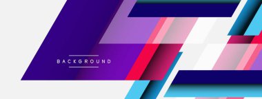 Vektör arkaplanı. Gölge efektli soyut örtüşen renk çizgileri tasarımı. Duvar kağıdı afişi için resim arkaplanı veya iniş sayfası