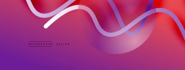 Gölge efektli dalga çizgisi olan soyut gradyan arkaplan. Geometrik bileşim. 3B gölge efektleri ve sıvı eğimleri