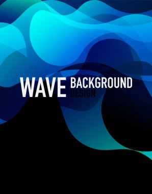 Dikey akışkan eğimli dalga soyut arkaplanı. Karanlıkta parlak renk dalgaları. Duvar Kağıdı, Sancak, Arkaplan, İniş Sayfası için Vektör İllüstrasyonu