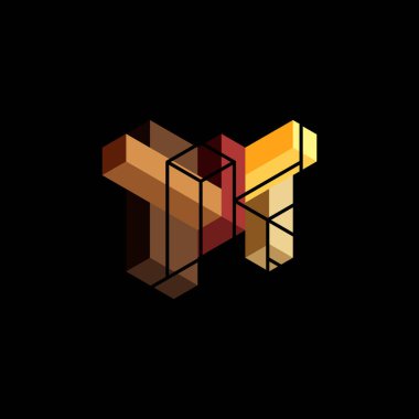 Soyut arkaplan. 3 boyutlu küp, küp elementler ve bloklar. Duvar kağıdı, afiş, arkaplan, iniş sayfası için tekno veya iş konsepti