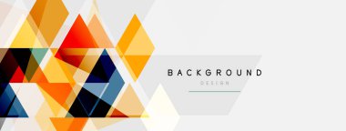 Renkli üçgen bileşimi, geometrik soyut arkaplan. Tekno veya iş konsepti, duvar kağıdı, afiş, arkaplan, iniş sayfası deseni