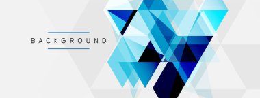 Mozaik üçgenler geometrik arkaplan. Tekno veya iş konsepti, duvar kağıdı, afiş, arkaplan, iniş sayfası deseni