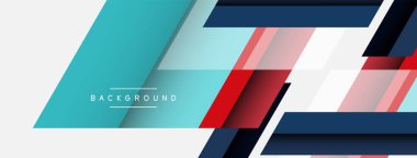 Vektör arkaplanı. Gölge efektli soyut örtüşen renk çizgileri tasarımı. Duvar kağıdı afişi için resim arkaplanı veya iniş sayfası