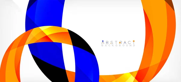 Geometrische abstracte achtergrond. Cirkel gemaakt met overlappende kleurvormen. Vector Illustratie voor Behang, Banner, Achtergrond, Landingspagina — Stockvector