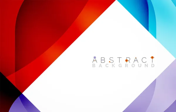 Minimal background. Abstract square shape with round corners created with wavy forms. Vector Illustration For Wallpaper, Banner, Background, Landing Page — Stock Vector