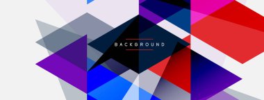 Renkli üçgen bileşimi, geometrik soyut arkaplan. Tekno veya iş konsepti, duvar kağıdı, afiş, arkaplan, iniş sayfası deseni