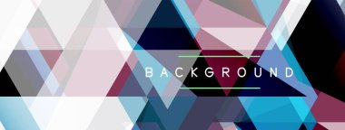 Mozaik üçgenler geometrik arkaplan. Tekno veya iş konsepti, duvar kağıdı, afiş, arkaplan, iniş sayfası deseni