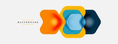 Beyaz arka planda renkli ok şekilleri. Minimum geometrik soyut arkaplan. Duvar kağıdı afişi veya iniş sayfası için vektör illüstrasyonu