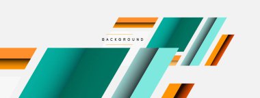 Vektör arkaplanı. Gölge efektli soyut örtüşen renk çizgileri tasarımı. Duvar kağıdı afişi için resim arkaplanı veya iniş sayfası