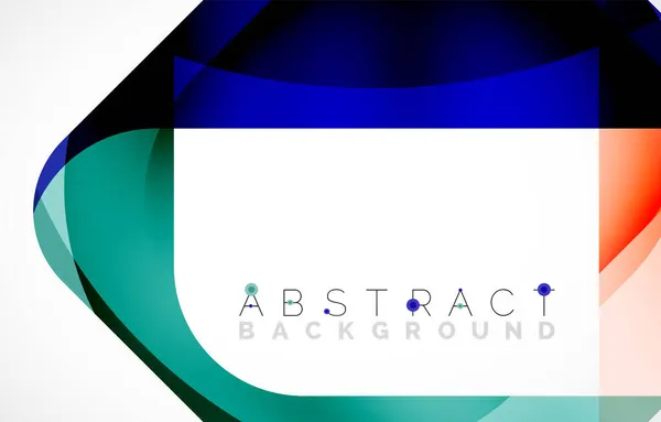 Minimal background. Abstract square shape with round corners created with wavy forms. Vector Illustration For Wallpaper, Banner, Background, Landing Page — Stockový vektor