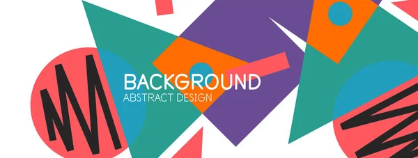 Fondo abstracto con bloques, líneas, formas geométricas. Techno o concepto de negocio para fondo de pantalla, banner, fondo, landing page — Vector de stock