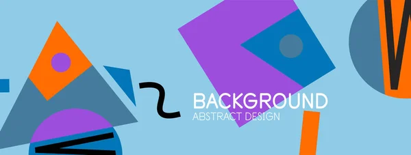 Fondo abstracto con bloques, líneas, formas geométricas. Techno o concepto de negocio para fondo de pantalla, banner, fondo, landing page — Vector de stock