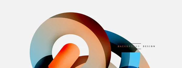 円の抽象的な背景。壁紙バナーの背景カードやランディングページのベクトルイラスト — ストックベクタ