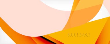 Geometrik soyut arkaplan - beyaz üzerine çok renkli soyut şekiller. Duvar Kağıdı, Sancak, Arkaplan, İniş Sayfası için Vektör İllüstrasyonu