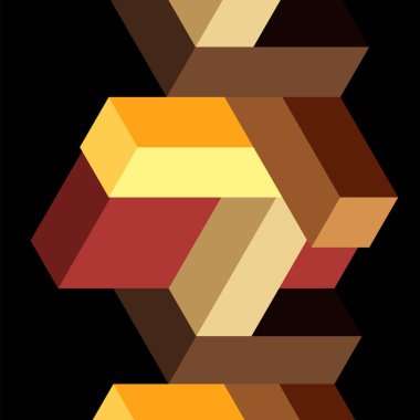 Soyut arkaplan. 3 boyutlu küp, küp elementler ve bloklar. Duvar kağıdı, afiş, arkaplan, iniş sayfası için tekno veya iş konsepti