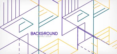 Soyut arkaplan. Beyaz arkaplanda renk çizgileri. Doğrusal soyut kompozisyon. Duvar kağıdı, afiş, arkaplan, iniş sayfası için tekno veya iş konsepti