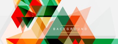 Mozaik üçgenler geometrik arkaplan. Tekno veya iş konsepti, duvar kağıdı, afiş, arkaplan, iniş sayfası deseni