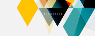 Renkli üçgen bileşimi, geometrik soyut arkaplan. Tekno veya iş konsepti, duvar kağıdı, afiş, arkaplan, iniş sayfası deseni