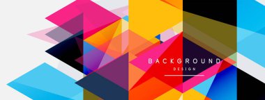 Mozaik üçgenler geometrik arkaplan. Tekno veya iş konsepti, duvar kağıdı, afiş, arkaplan, iniş sayfası deseni