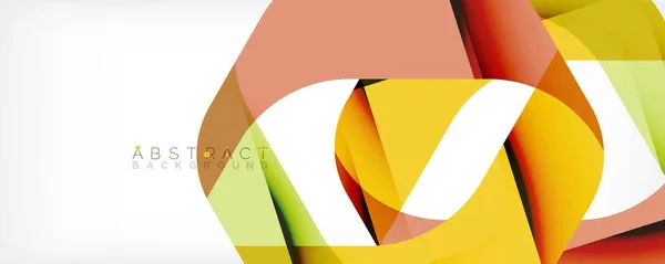 Geometrischer abstrakter Hintergrund - mehrfarbige abstrakte Formen auf Weiß. Vektor-Illustration für Tapete, Banner, Hintergrund, Landing Page — Stockvektor